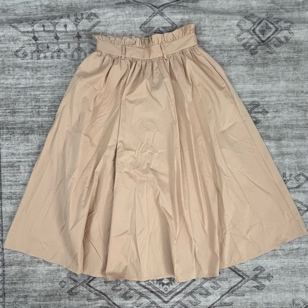 Gentle Herd Tan A Line Long Skirt Size Medium Pockets NEW
